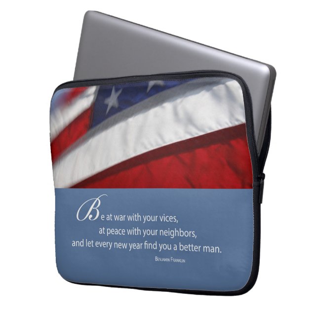 Capa Para Notebook Pátria, Bandeira Americana (Frente Esquerda)