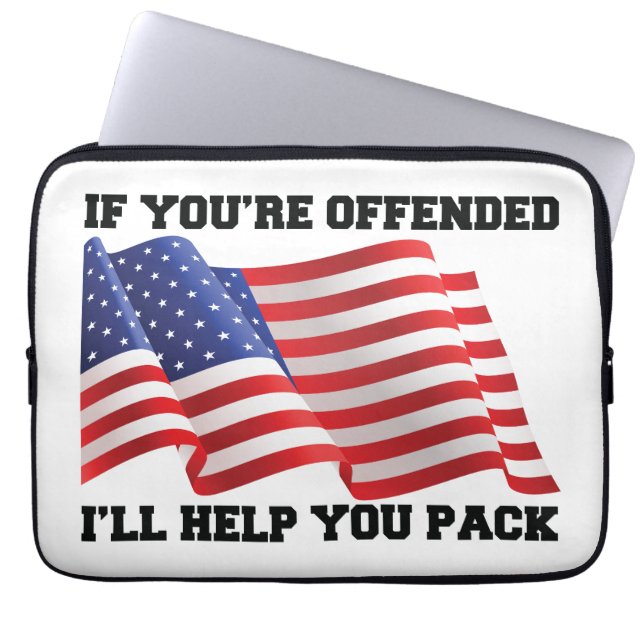 Capa Para Notebook patriota americano (Frente)