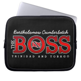 Capa Para Notebook Patriotic BOSS Trinidad and Tobago Flag and NAME