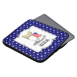 Capa Para Notebook Patriótica American Flag USA Papillon (limão)