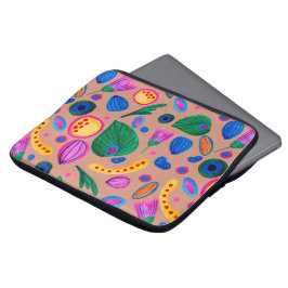 Capa Para Notebook Patrón boho pintado a mano terracota