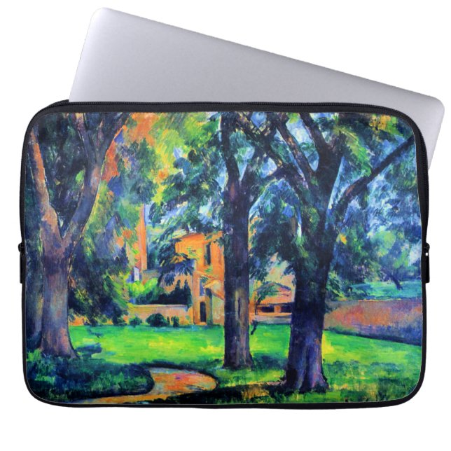Capa Para Notebook Paul Cezanne - Castanheira e Fazenda, (Frente)