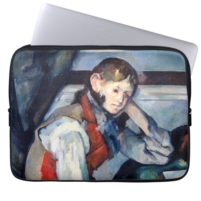 Capa Para Notebook Paul Cezanne - Menino com Colete Vermelho (Frente)