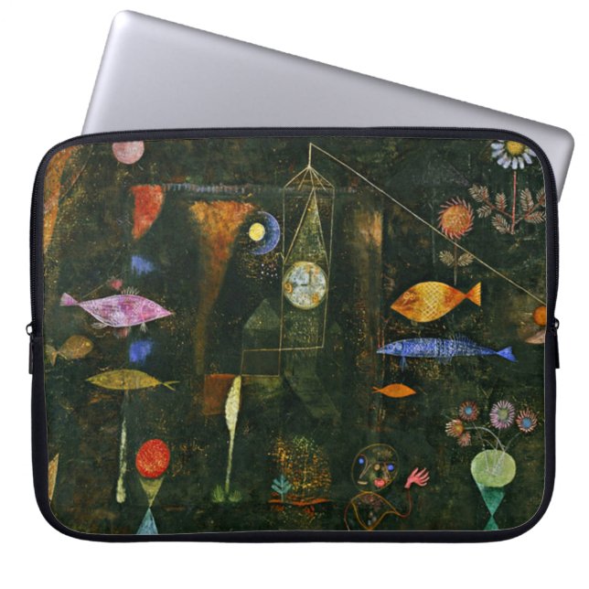 Capa Para Notebook Paul Klee art: Peixe magia, famosa pintura Klee (Frente)