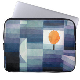Capa Para Notebook Paul Klee Harbinger do outono. Arte geométrica azu