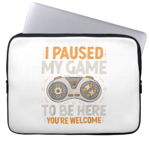 Capa Para Notebook Pausei meu jogo para estar aqui Retro Jogo Humor D