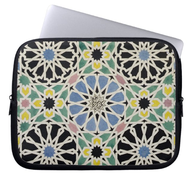 Capa Para Notebook Pavimento de mosaico no Alhambra, 'do Arabian (Frente)