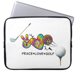 Capa Para Notebook Peace Love Golf Tie-Dye