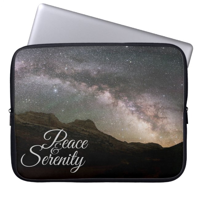 Capa Para Notebook Peace & Serenity Mountain Night Sky (Frente)