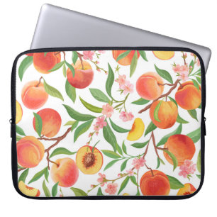 Capa Para Notebook Peach Tropical Fruta Vintage Pattern.