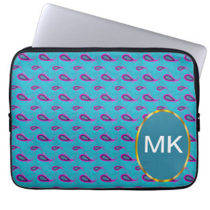 Capa Para Notebook Peacock Blue Paisley