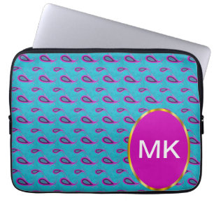 Capa Para Notebook Peacock e Magenta Paisley Pattern