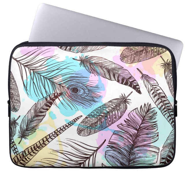 Capa Para Notebook Peacock Feather (Frente)