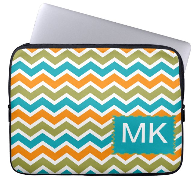 Capa Para Notebook Peacock Vibrant Tribal Zigzag (Frente)