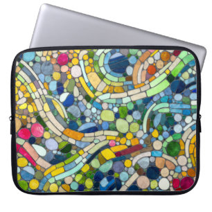 Capa Para Notebook Pebbles - Arte Mosaica Colorida