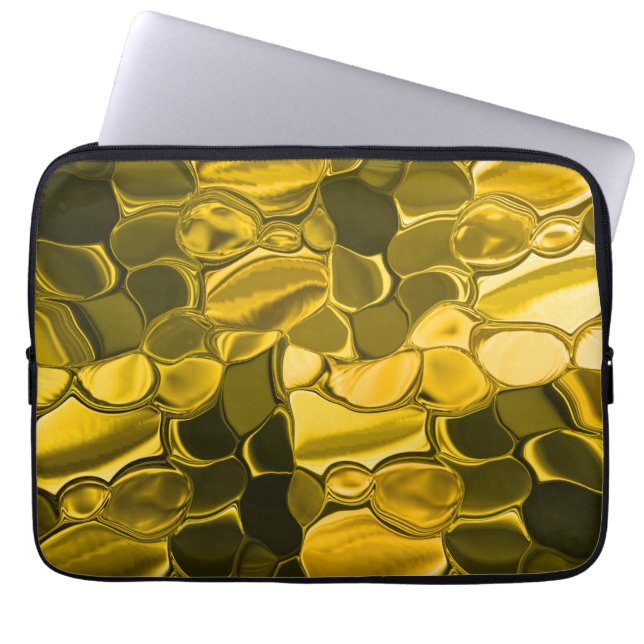 Capa Para Notebook Peças de ouro, formas circulares e arredondadas? (Frente)