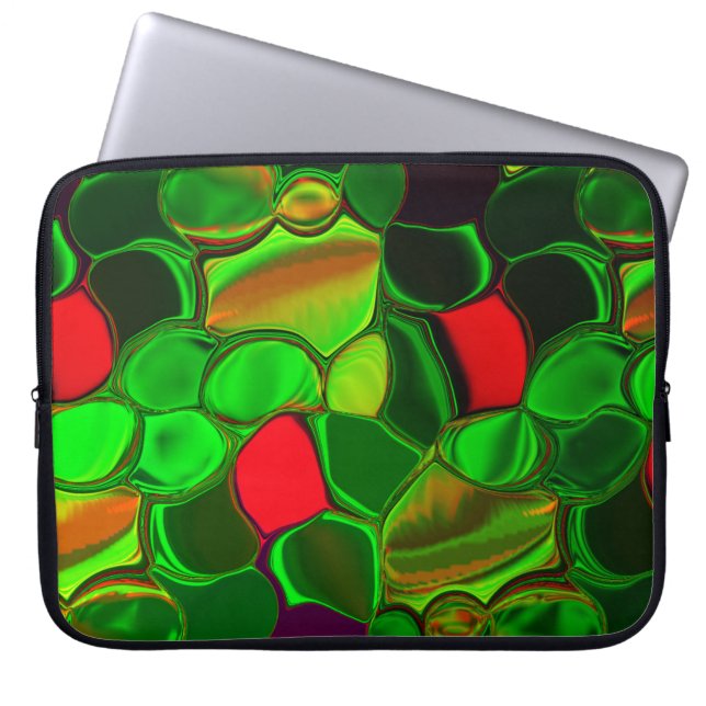 Capa Para Notebook Pedaços de cores, círculos e formas arredondadas (Frente)