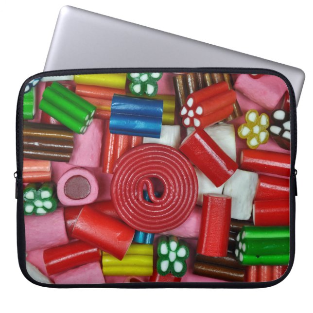 Capa Para Notebook Pedaços doces coloridos (Frente)