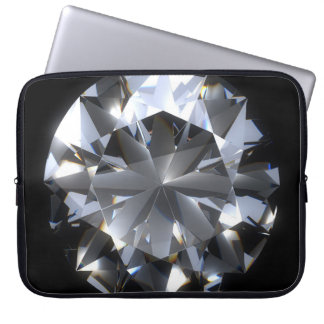 Capa Para Notebook Pedra de diamante: faísca do espaço negro.