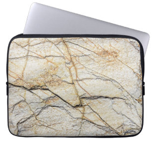 Capa Para Notebook Pedra de Mármore Texturizada Marrom e Preta