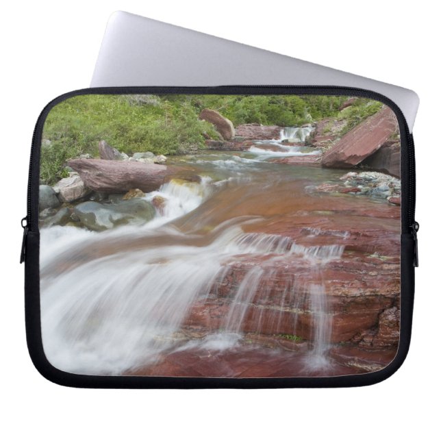 Capa Para Notebook Pedra vermelha em Baring Creek na Glacier National (Frente)