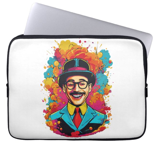 Capa Para Notebook Pee Wee Herman Neoprene Bolsa de laptop (Frente)