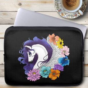 Capa Para Notebook Pegasus Preto Floral