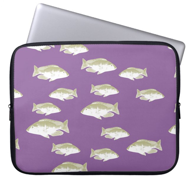 Capa Para Notebook Peixe no roxo (Frente)