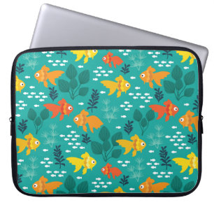Capa Para Notebook Peixes Dourados no Aquário