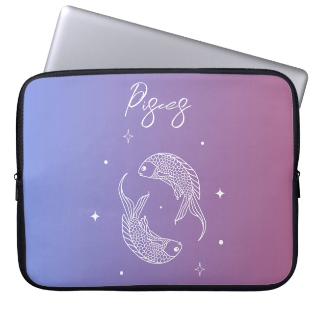 Capa Para Notebook Peixes gradiente de sinal de estrela do horóscopo  (Frente)
