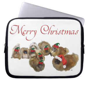 Capa Para Notebook Pekingese Celebram o Natal
