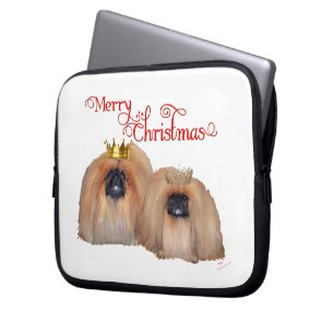 Capa Para Notebook Pekingese Christmas