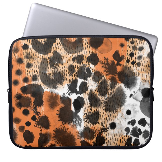 Capa Para Notebook Pele animal: padrão leopardo criativo. (Frente)
