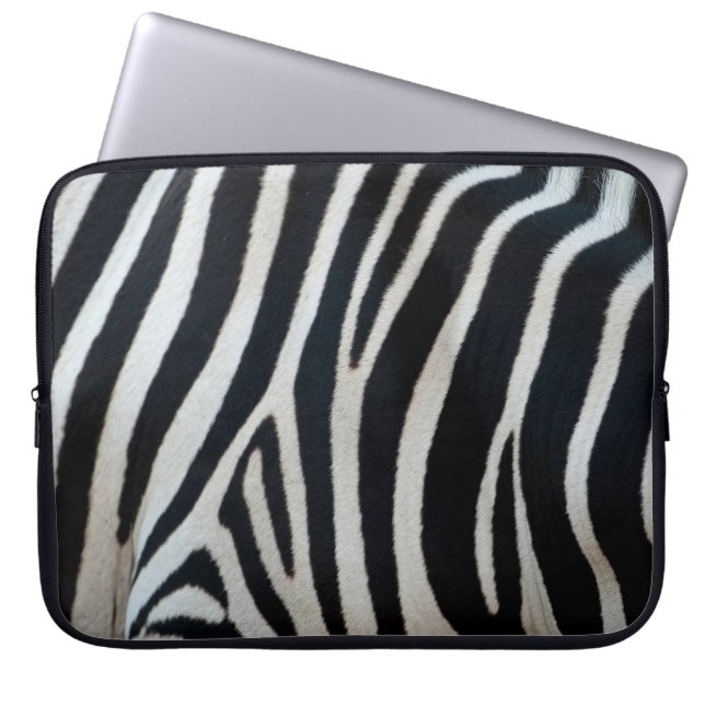 Capa Para Notebook pele de animal zebra textura de pelo natureza list (Frente)
