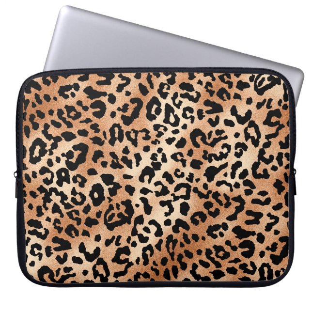 Capa Para Notebook pele de leopardo. design de na moda com leopardo (Frente)