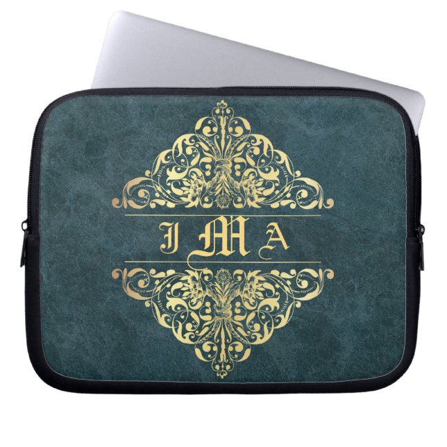 Capa Para Notebook Pele executiva do laptop do estilo barroco das (Frente)