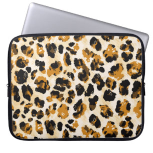 Capa Para Notebook Pele-leopardo de aquarela, gradiente de coloração 