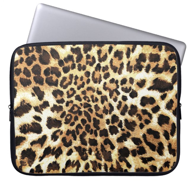 Capa Para Notebook Pele-leopardo, design de padrão uniforme. (Frente)