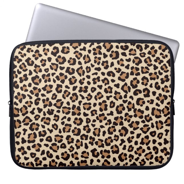 Capa Para Notebook Pele-Pele-Leopardo Padrão (Frente)