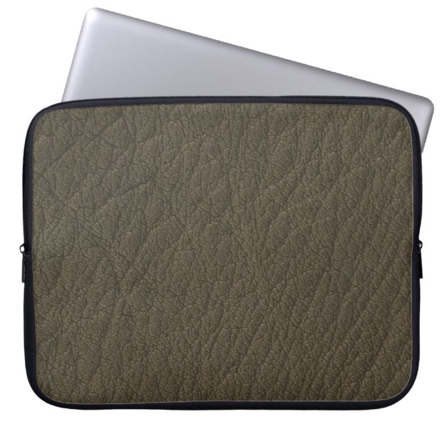 Capa Para Notebook Pele russa Masculina de Couro Castanho (Frente)