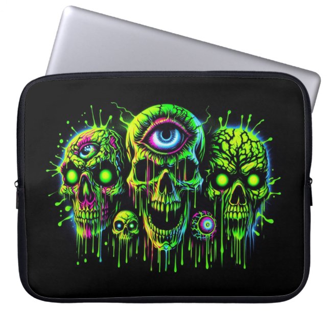 Capa Para Notebook Peles com resíduos tóxicos de neon (Frente)