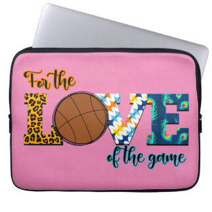 Capa Para Notebook Pelo Amor Do Jogo De Basquete Mãe Leopardo