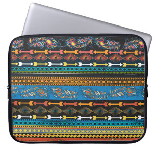 Capa Para Notebook Penas Étnicas: Embroiderme Boho Chic