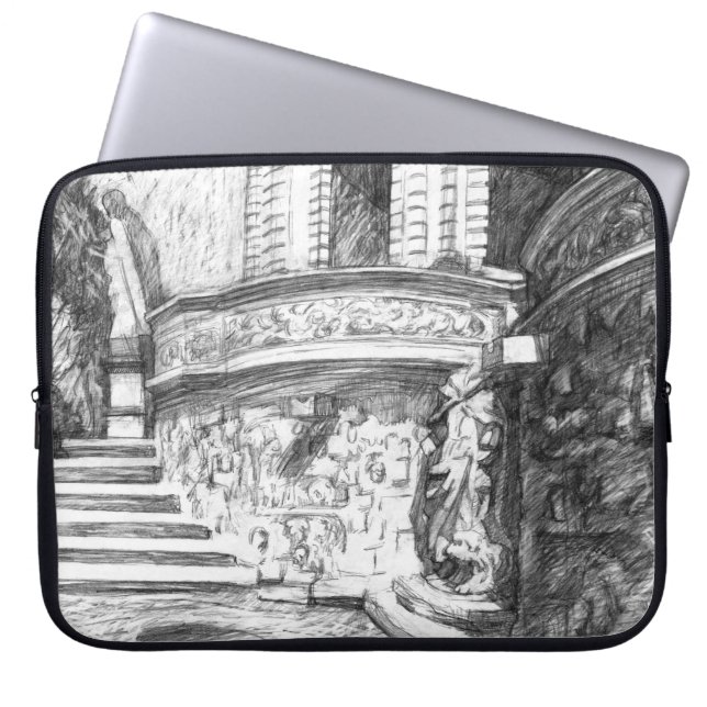 Capa Para Notebook Pêncilart Monocromo Preto e Branco (Frente)