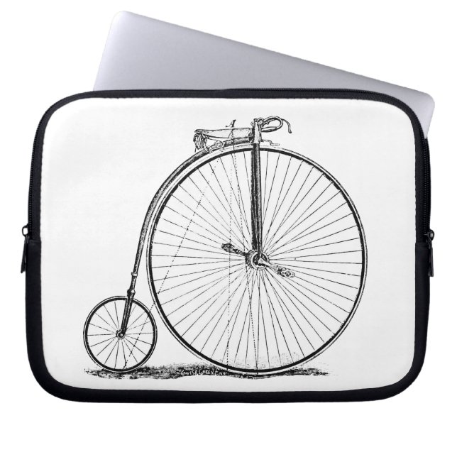 Capa Para Notebook Penny Farthing de Bicicleta de Alta Roda (Frente)