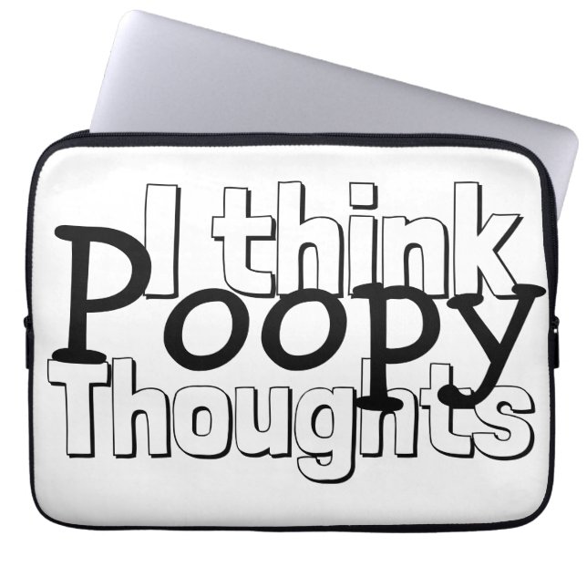 Capa Para Notebook Pensamentos Fezes Pensativos (Frente)