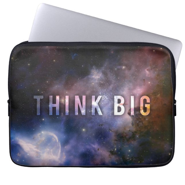 Capa Para Notebook PENSE GRANDE - Espacial e Motivação Universo (Frente)