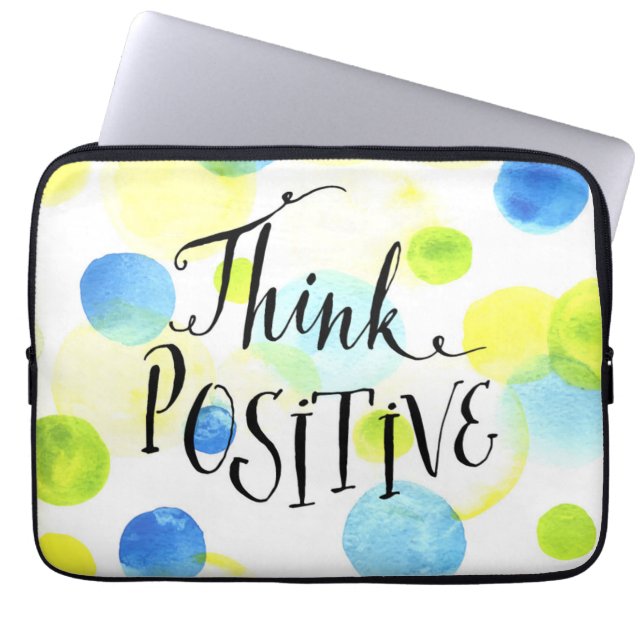 Capa Para Notebook Pense positivo (Frente)