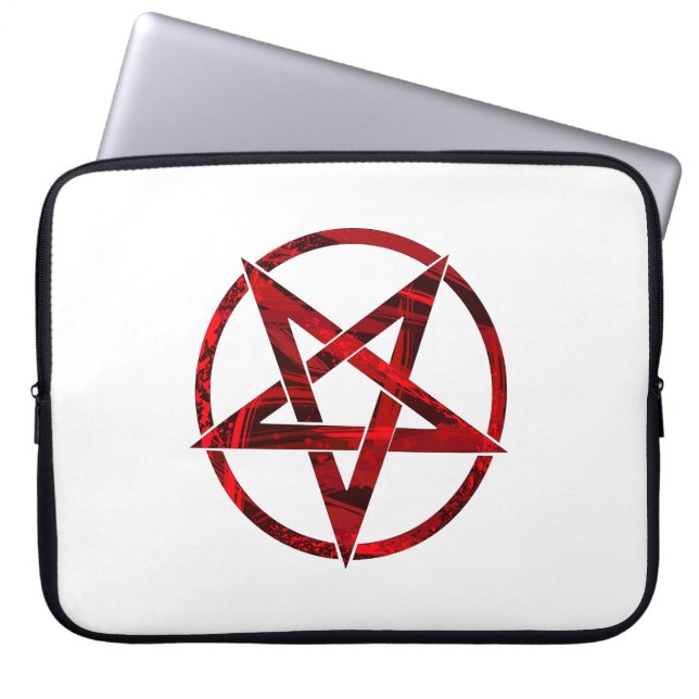 Capa Para Notebook Pentagrama do Diabo Vermelho (Frente)