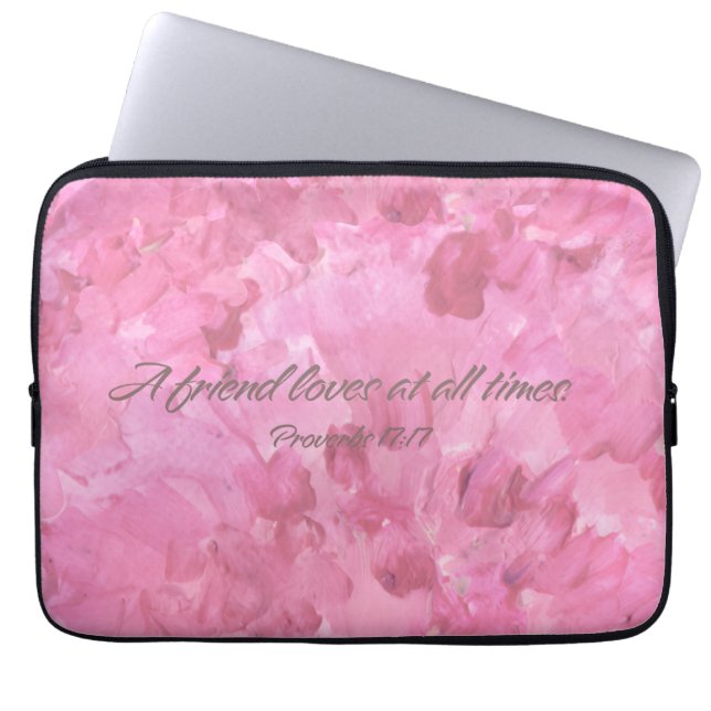 Capa Para Notebook Peônia Rosa - Uma Amiga Ama Capinha para Tablet/No (Frente)